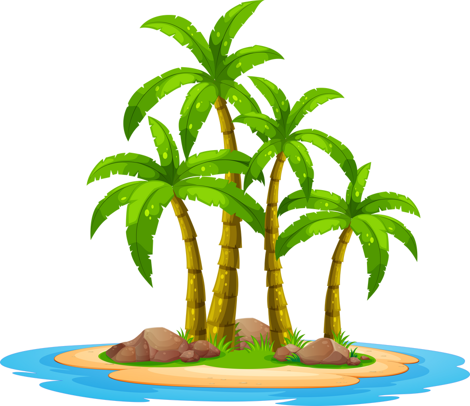 Tropical Island Illustration